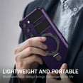 thumbnail image 6 of Jiahe Cover for Samsung Galaxy Note 20 Ultra, Case with Invisible Stand,Compatible with MagSafe,Shockproof Magnetic Heavy Duty with Built-in Ring Holder Stand Hard Phone Case Cover, purple, 6 of 8