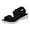 A-Black1, variant on Women's Sandals Mesh Upper Fish Mouth Cutout Platform Shoes Stretchy Minimalist Walking Sandals