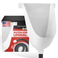 thumbnail image 1 of Urinario sin agua Stock Your Home para hombre, plástico blanco, 1 of 7