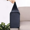 thumbnail image 6 of 2pieces Sofa Armrest Cover Stretch Protector Machine Washable Armchair Cover Navy, 6 of 7
