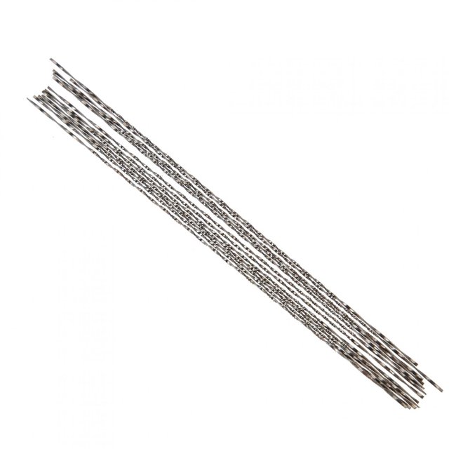 Ymiko High Carbon Steel Saw Blades With Spiral Teeth, 12 Pieces Scroll Saw Blades, High Hardness Saw Blades 5.12 Inch End Scroll Saw Blade, Curve Sawing For Wood Cutting For Metal Cutting