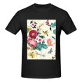 thumbnail image 4 of Bingfone Bird Butterfly Rose Men'S Loose Fit Short-Sleeve Pocket T-Shirt, 4 of 7