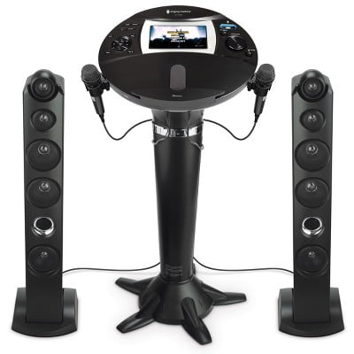 Singing Machine Hi Def Bluetooth Pedestal Karaoke System Black