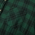 thumbnail image 6 of Arlun Plaid Flannel Long Sleeve Shirts for Women Buffalo Checkered Button down Loose Fit Blouse Tops Soft Comfy Fall Winter Stylish Outfits for Layering Dark Green XL, 6 of 7