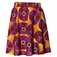 thumbnail image 3 of Bintarealwax Women's African Print Skirt High Waist Ankara Flare Pleated Short Skirt Casual Dashiki, 3 of 4