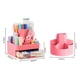 thumbnail image 2 of PortaláPices Giratorio, Organizador de Escritorio, PortaláPices, Portabrochas de Maquillaje con 11 Compartimentos para el Hogar, Rosa, 2 of 5