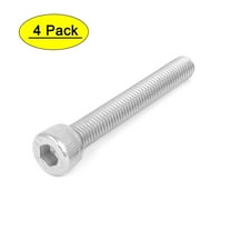 Unique Bargains M8x60mm Thread 304 Stainless Steel Hex Bolt Socket Head Cap Screws 4Pcs