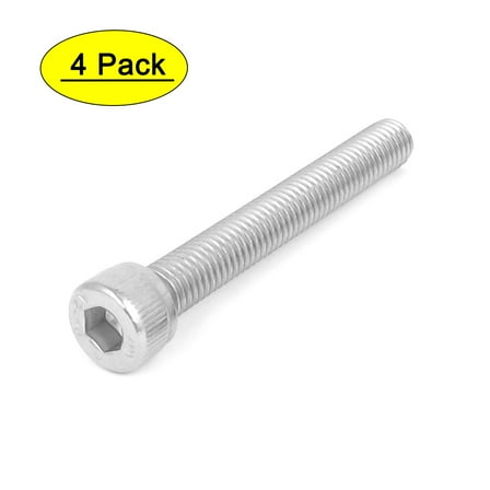 Unique Bargains M8x60mm Thread 304 Stainless Steel Hex Bolt Socket Head Cap Screws 4Pcs