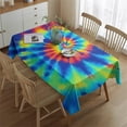thumbnail image 2 of Colorful Rainbow Tie Dye Spiral Pattern Rectangle Tablecloth 60"x84",Waterproof Polyester Rectangle Table Cloth, Wipeable Spillproof Polyester Tablecloth for Dining, Camping, Indoor and Outdoor, 2 of 5