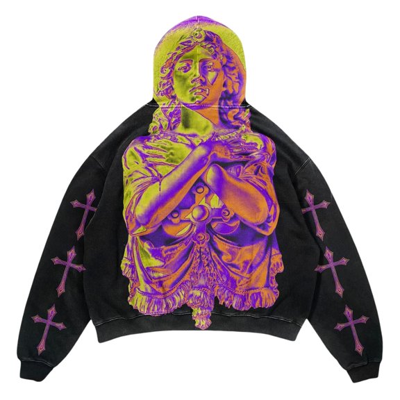 CONZONE Halloween Mens Hoodies Long Sleeve Hallowmas Pullover Hoodie for Men Graphic Y2K Hooded Sweatshirts With Pocket