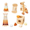thumbnail image 3 of 5 piezas de juguete de madera para bebés Los juguetes para educación preescolar sonda instrumentos musicales de aprendizaje temprano para niños para, 3 of 9