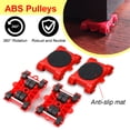 thumbnail image 2 of 5Pcs/Set Heavy Duty Furniture Lifter Mover Roller with Wheel Bar Moving Device Lifting Helper Furniture Moving Transport Tool, 2 of 6
