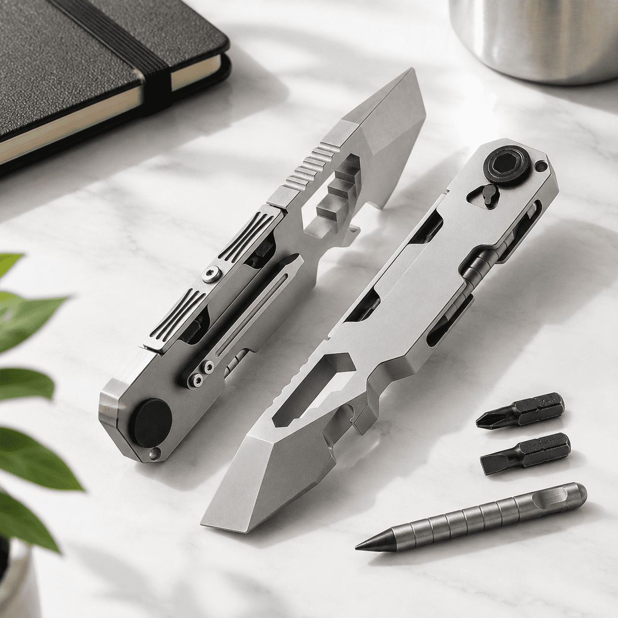 Edc Bar Multitool With Bi-directional Ratchet Default Color