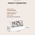 thumbnail image 3 of Foldable Digital Alarm Clock With Temperature Date Display Energy Saving Clear LCD Display For Bedroom Nightstands, 3 of 9