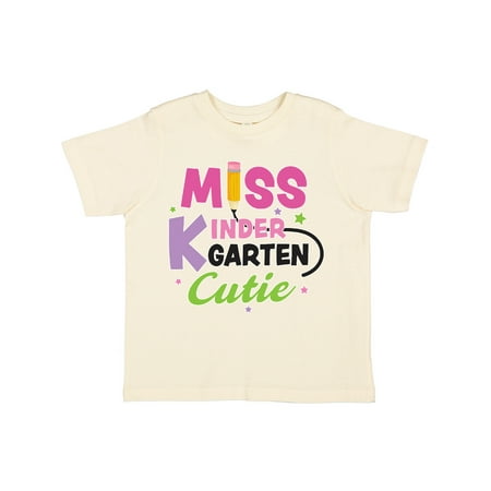 

Inktastic Miss Kindergarten Cutie with Pencil and Stars Gift Toddler Toddler Girl T-Shirt