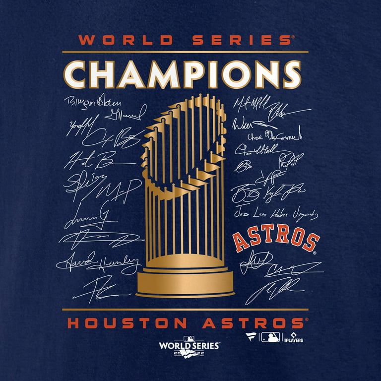 Men's Fanatics Branded Navy Houston Astros 2022 World Series Champions  Signature Roster T-Shirt 