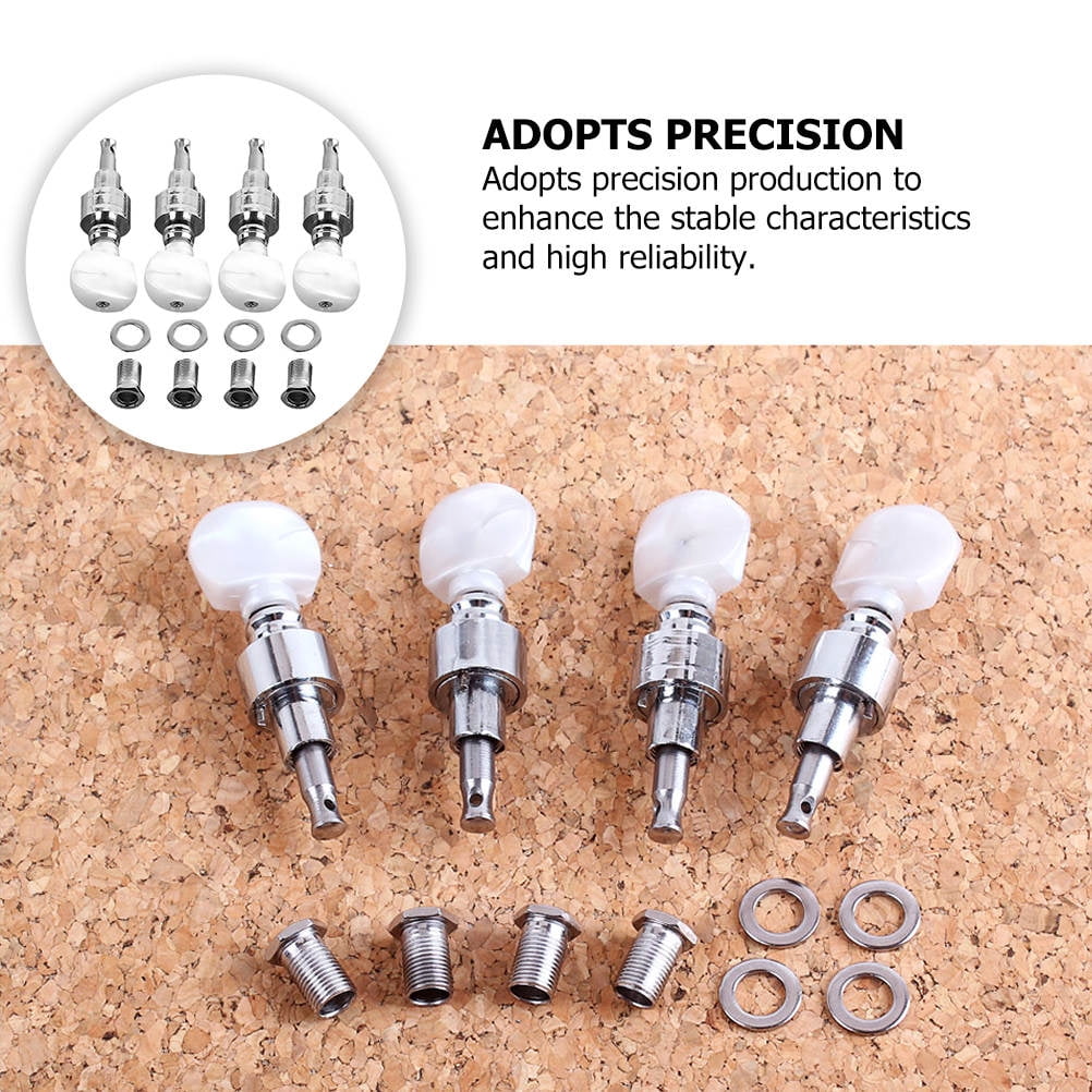 Pawsdot Banjo Tuners Plated Silver Metal for Precise Tuning and Durability 4Pcs