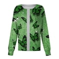 thumbnail image 3 of ZKIRBJV Lab Coat for Women Single-Breasted Warm-Up Long Sleeve Scrubs Tops Winter Lightweight Oversized Scrub Jackets Crew Neck Nursing Working Outwear with Pockets Green 5XL, 3 of 3