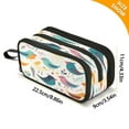 thumbnail image 3 of ALAZA Cute Birds Pencil Case Bag 3 Compartment Pen Pouch Large Storage Holder Box Organizer, 3 of 8
