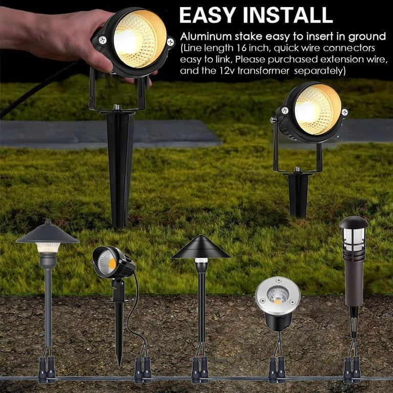 Zuckeo 5w led landscape lights 12v 24v garden lights waterproof warm white walls deals