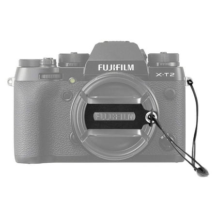 Foto&Tech Premium 2 Pack 72mm Leather Sticker Logo Cut out Camera Lens Cap Holder Keeper leash with 3M Adhesive for Fujifilm Camera Lens FLCP-72