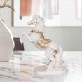 thumbnail image 3 of Modern Horse Statue Figurine Animal Sculpture Feng Shui Collectable for Table Cabinet Shelf Office Decor Gift White, 3 of 7