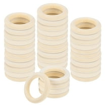 Uxcell 100-Pack Unfinished Wood Rings, 40 mm Natural Wooden Rings for Macrame Jewelry Making/DIY Crafts