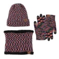 thumbnail image 1 of Scarf Touch Screen Gloves Large Hat Scarf Gloves Set Thick Knit Skull Cap, 1 of 5