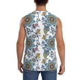 thumbnail image 4 of Haiem Men's Flowers and Butterflies Print Tank Tops Summer Sleeveless Cut Off Workout T-Shirts Fitness Vest Athletic Undershirts-X-Large, 4 of 8