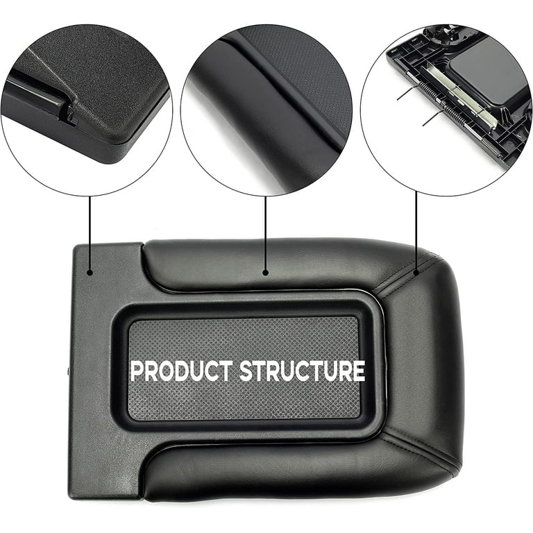 CCAUTOBETTER Center Console Lid Repair Kit, Black, Compatible with
