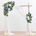 thumbnail image 3 of Letrero de boda con flores (paquete de 2) para recepción de fiesta de boda temática, letrero de bienvenida, decoración floral artificial, 3 of 5