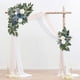 thumbnail image 3 of Letrero de boda con flores (paquete de 2) para fiesta temática, boda, recepción, entrada, señal de bienvenida, decoración Floral Artificial, 3 of 5
