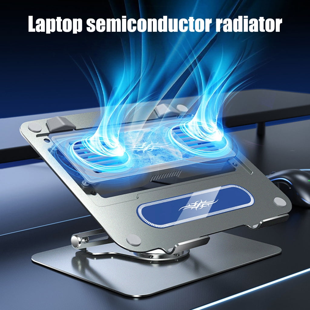 Fast Cooling Laptop Semiconductor Heatsink Stand With 2 Support Rod And Silents Motor For Gaming And Home Use