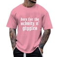 thumbnail image 3 of Razzly Men T Shirts Funny Print Graphic Tee Comfortable Short Sleeve Casual Summer Top for Daily Wear Outdoor Activities(Pink,XL), 3 of 6