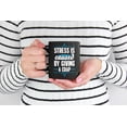 thumbnail image 2 of Stress Is Caused by Giving a Crap, Black 11oz Ceramic Mug, 2 of 5