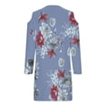 thumbnail image 4 of Robe d'Été pour Femmes Imprimée Manches Longues Col Rabattu, Robe pour Femmes, Robe Manches Longues pour Femmes Robe d'Été, 4 of 5