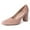 Dusty Rose Vegan Patent Leather, variant on Jolie Heels for Women - Closed Pointed Toe Mid Block Heel Classic Pumps