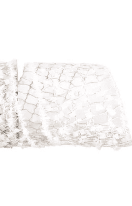 JAM Paper Snowy Ribbon, White, 4.25in x 10yd, 1 Pack