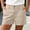 Beige plus size shorts with pockets a1, variant on Cagogo Women Plus Size Mid Rise Shorts with Pockets Casual Regular Fit Solid Shorts Workout Lounge Beach Travel Bottoms, Mint Green M