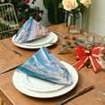 thumbnail image 3 of Satin Native Fab Cotton Dinner Napkin Seashells on Sunny Beach Reusable, 3 of 8