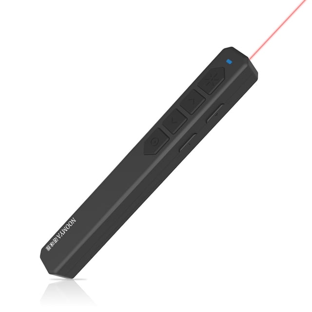 Noomya M100 Powerpoint Presenter PPT Clicker Flip Pen 2.4GHz Pointeur Rouge Télécommande Sans Fil avec Récepteur USB 50 Mètres Présentation de Contrôle à Distance pour la Formation de l'Enseignement de Bureau Scolaire pour Windo