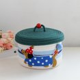 thumbnail image 4 of Small Woven Storage With Lid Cute Animal Toy Organizers Rope Storage For Living Room Area Decorative Small Rope Boxes With Lid Handwoven Rope Decorative Storage For Stationery Organizer Drawers, 4 of 4