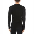 thumbnail image 2 of Men's Midweight Base Layer Long Sleeve Shirt - 85% Merino Wool - Moisture Wicking Crew - Black - XX-Large, 2 of 5