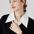 thumbnail image 4 of LoudSung False Collar Detachable Half Shirt Blouse Fake Collar Big Pointed Cotton Collar Elegant for Women Girls, 4 of 7