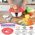 thumbnail image 4 of Mixing Bowls with Lids Set of 9, Vesteel Stainless Steel Mixing Bowls Metal Nesting Salad Bowls Attach with 3 Graters for Kitchen Grating/ Shredding, Size 4.6, 2.6, 2, 1.5, 1, 0.7 QT - Multi-Color, 4 of 8