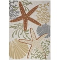 thumbnail image 2 of Nourison Aloha Indoor/Outdoor Ivory Multicolor 5'3" x 7'5" Area Rug (5x7), 2 of 10