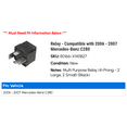 thumbnail image 2 of Relay - Compatible with 2006 - 2007 Mercedes-Benz C280, 2 of 2