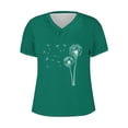 thumbnail image 4 of Camisetas de Manga Corta para las Mujeres, Impresión de Cuello en V Camiseta Casual Top Hecho de 95% Poliéster 5% Spandex para el Uso Diario de Primavera Verano, Camisetas para las Mujeres Casual, 4 of 4