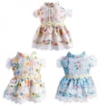 thumbnail image 2 of Summer Pet Floral Princess Dress For Dog Skirt Summer Sweet Lace Princess Dog Casual Short Sleeve Dresses York Clothes For Puppy, 2 of 6