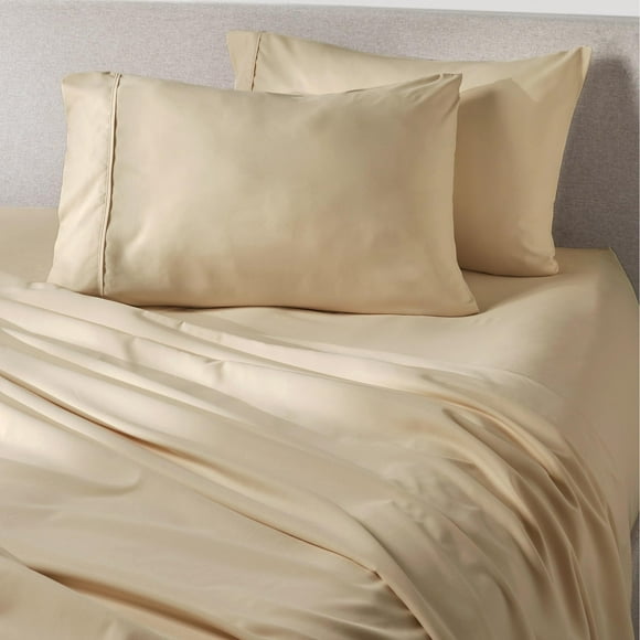 PeachSkinSheets Almond Ivory Sheet Set - 1500tc Level of Softness - Extra Soft Cooling Sheets for Hot Sleepers and Night Sweats - XL Twin Size